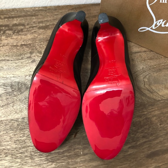 Christian Louboutin Bruges 100 Dark Brown Leather Platform Pumps Sz 40.5 /US 10 - Picture 8 of 12